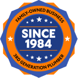 family-owned business since 1984 and 3rd generation plumber