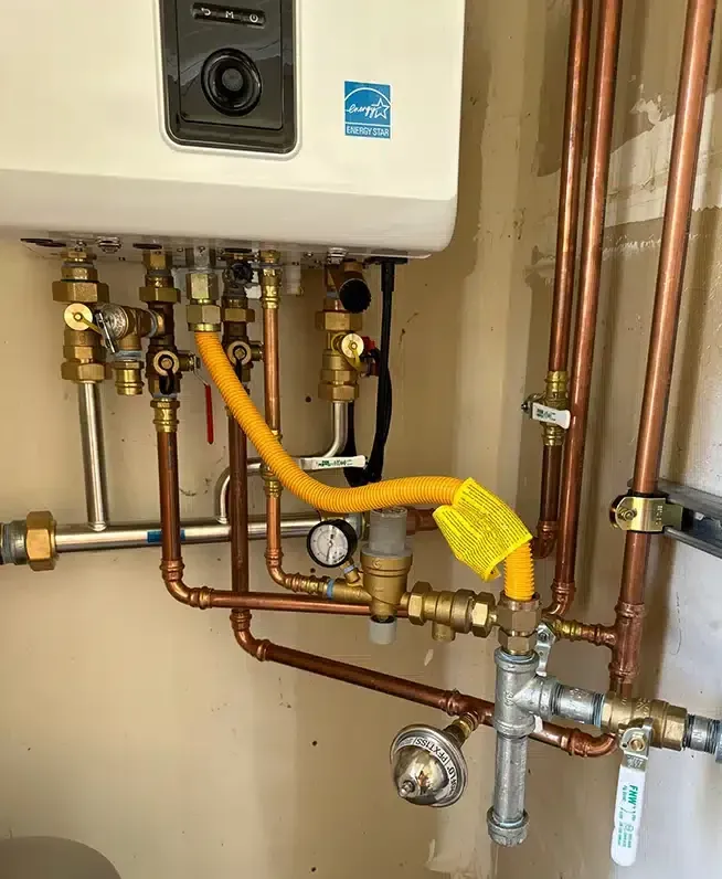 tankless water heater in residential home in Santa Cruz.